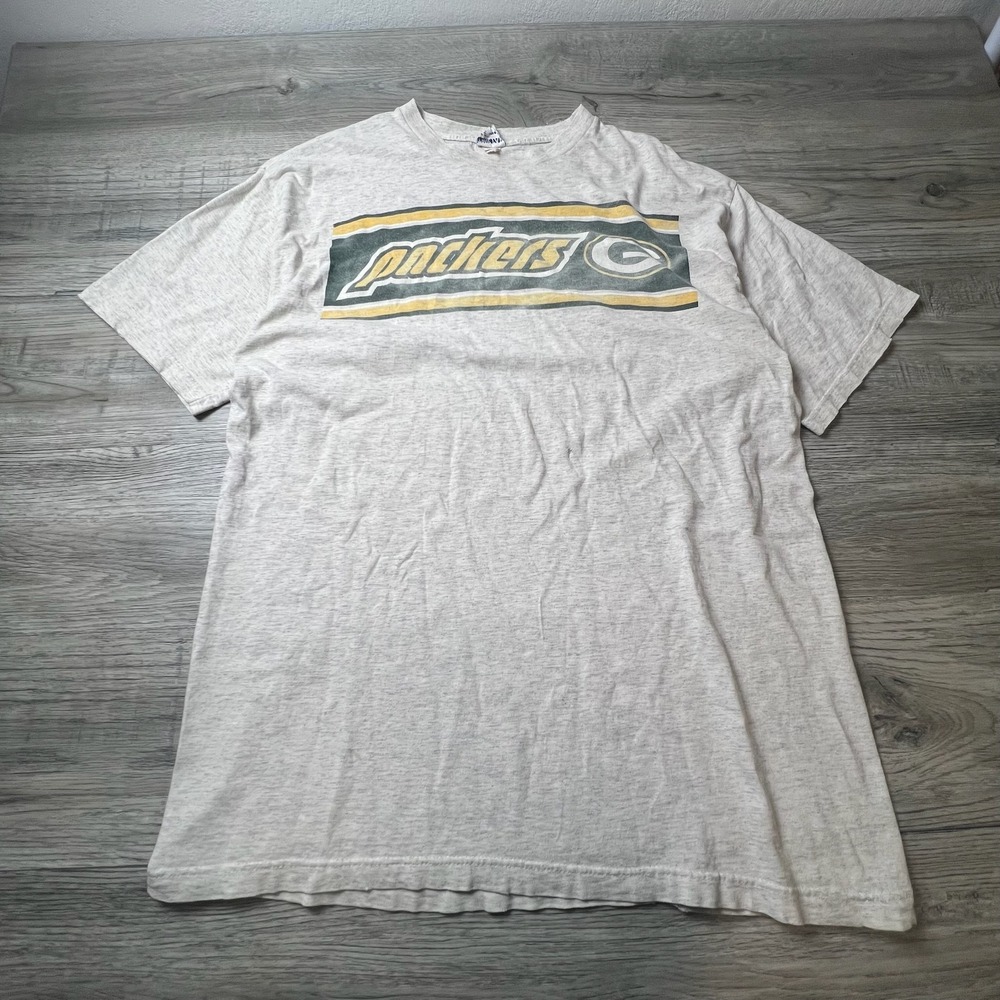True Fan Packers T Shirt Mens XL Gray Vintage 90s Single Stitch NFL Football